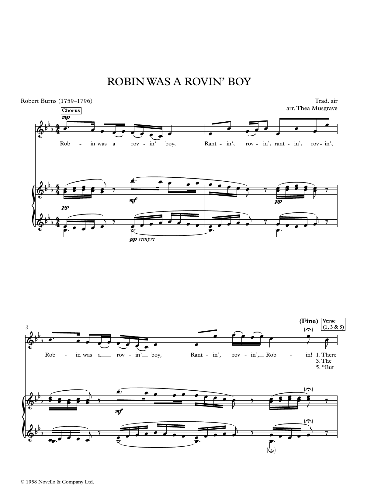 Thea Musgrave Three Scottish Songs Sheet Music Notes & Chords for Piano & Vocal - Download or Print PDF Thea Musgrave Three Scottish Songs Sheet Music Notes & Chords for Piano & Vocal - Download or Print PDF