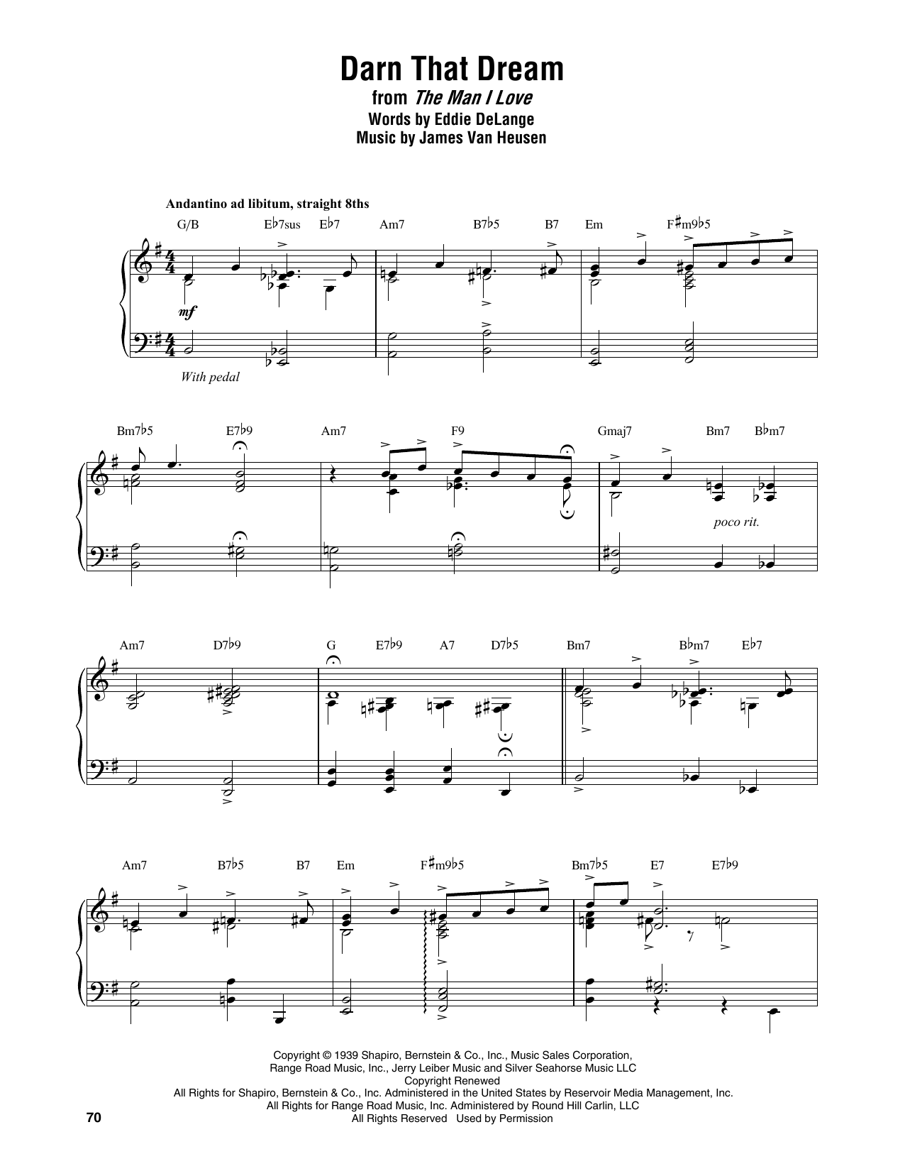 Thelonious Monk Darn That Dream Sheet Music Notes & Chords for Piano Transcription - Download or Print PDF