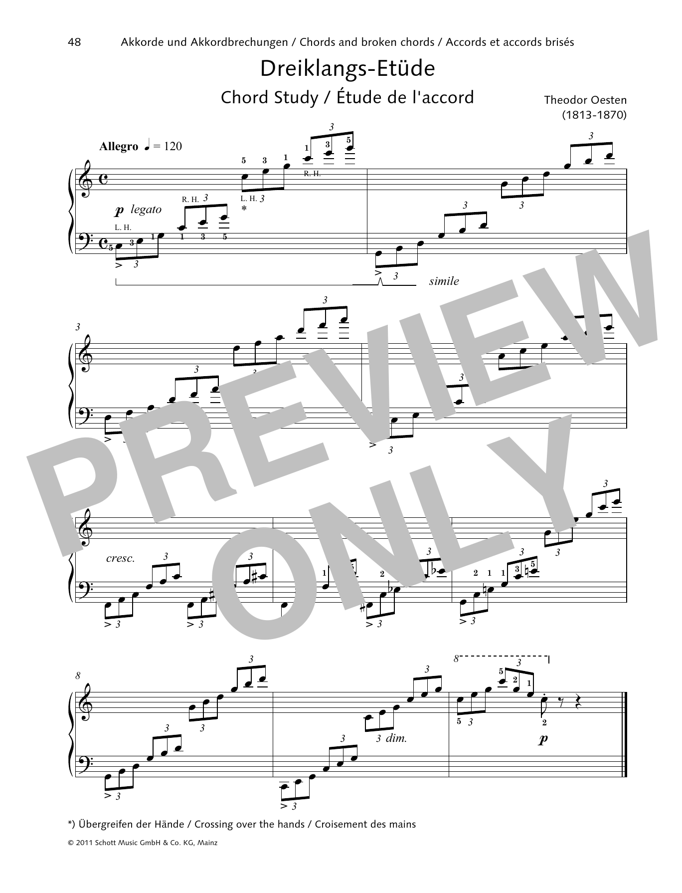 Theodor Oesten Chord Study Sheet Music Notes & Chords for Piano Solo - Download or Print PDF