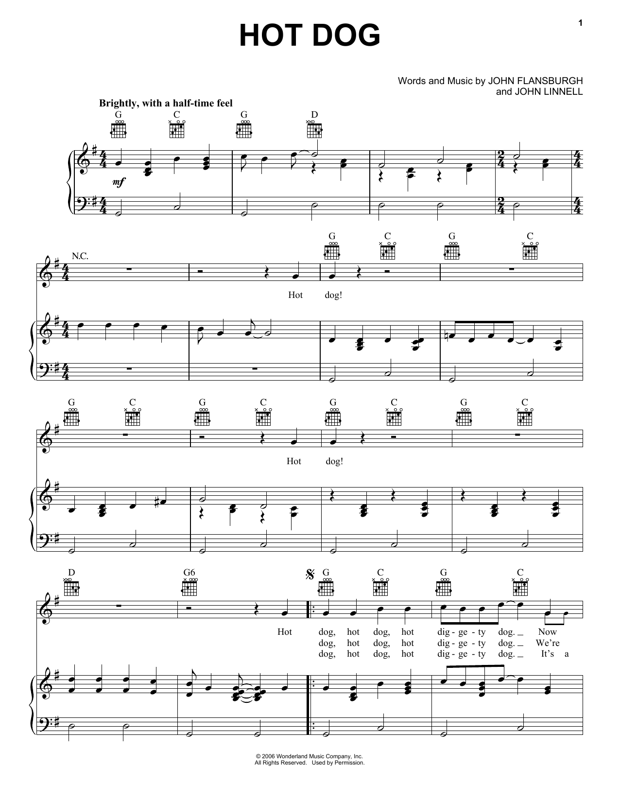 They Might Be Giants Hot Dog! (from Mickey Mouse Clubhouse) Sheet Music Notes & Chords for Super Easy Piano - Download or Print PDF