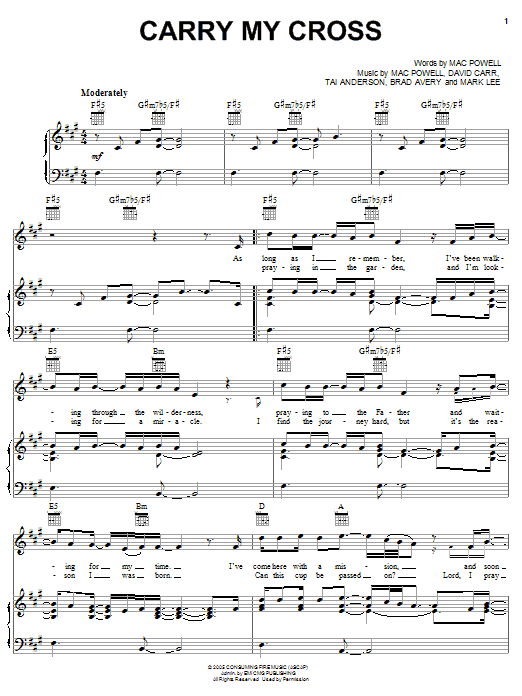 Third Day Carry My Cross Sheet Music Notes & Chords for Guitar Tab - Download or Print PDF