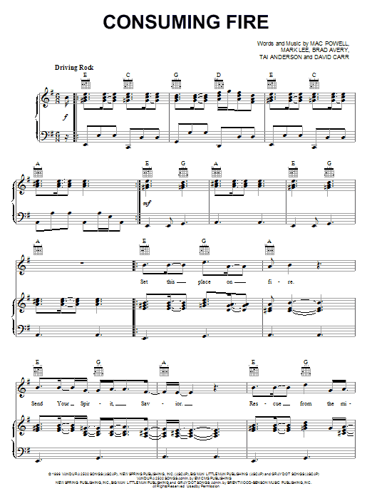 Third Day Consuming Fire Sheet Music Notes & Chords for Guitar Tab Play-Along - Download or Print PDF