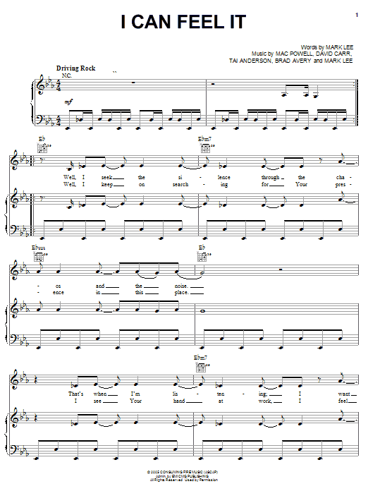 Third Day I Can Feel It Sheet Music Notes & Chords for Guitar Tab - Download or Print PDF