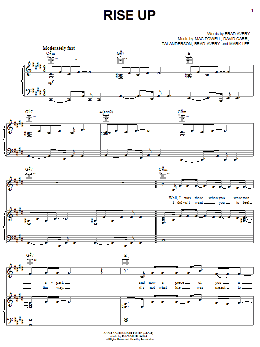 Third Day Rise Up Sheet Music Notes & Chords for Guitar Tab - Download or Print PDF