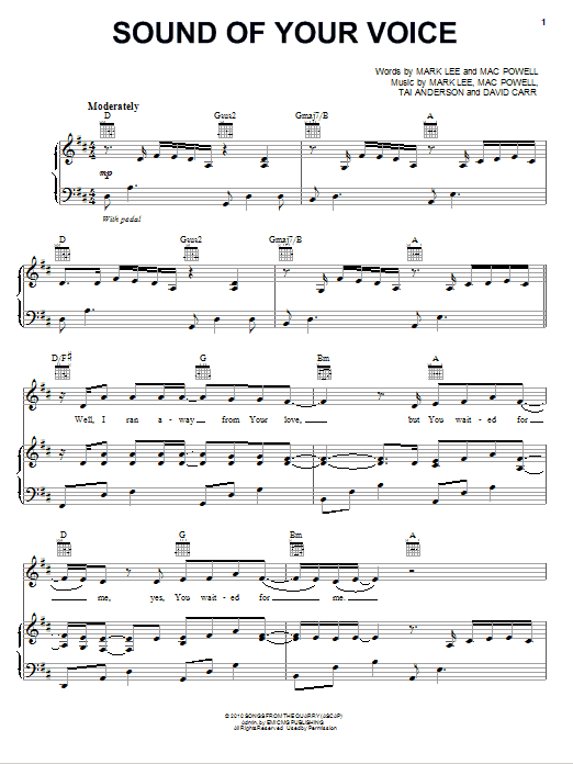 Third Day Sound Of Your Voice Sheet Music Notes & Chords for Piano, Vocal & Guitar (Right-Hand Melody) - Download or Print PDF Third Day Sound Of Your Voice Sheet Music Notes & Chords for Piano, Vocal & Guitar (Right-Hand Melody) - Download or Print PDF
