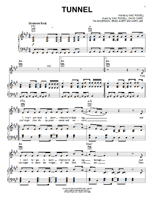 Third Day Tunnel Sheet Music Notes & Chords for Guitar Tab Play-Along - Download or Print PDF