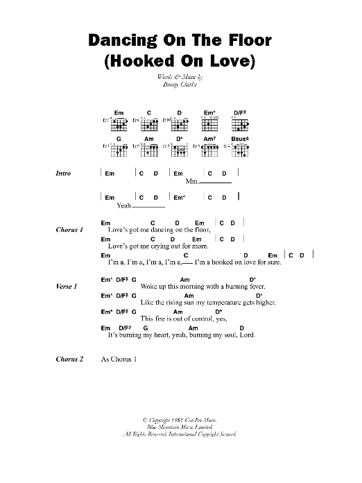 Third World Dancing On The Floor (Hooked On Love) Sheet Music Notes & Chords for Lyrics & Chords - Download or Print PDF