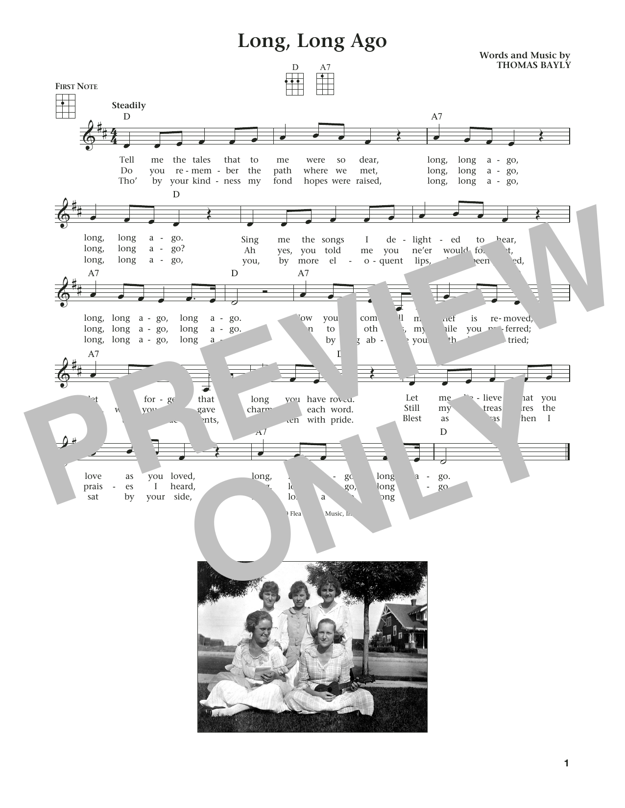 Thomas Bayly Long, Long Ago (from The Daily Ukulele) (arr. Liz and Jim Beloff) Sheet Music Notes & Chords for Ukulele - Download or Print PDF