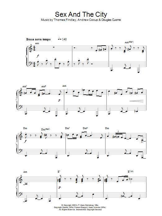 Thomas Findlay Theme from Sex And The City Sheet Music Notes & Chords for Flute - Download or Print PDF
