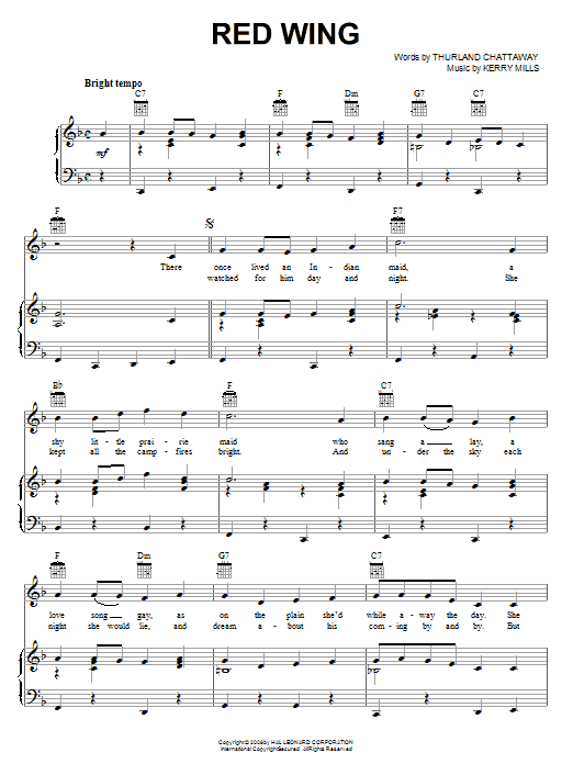 Thurland Chattaway Red Wing Sheet Music Notes & Chords for Guitar Tab Play-Along - Download or Print PDF