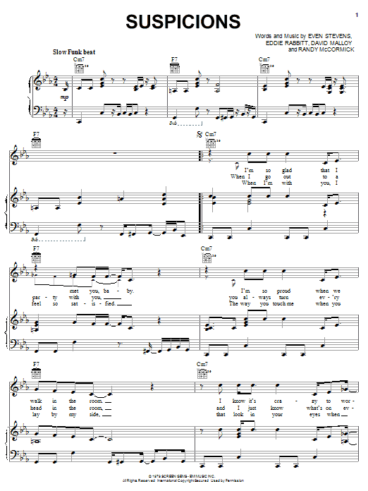 Tim McGraw Suspicions Sheet Music Notes & Chords for Piano, Vocal & Guitar (Right-Hand Melody) - Download or Print PDF Tim McGraw Suspicions Sheet Music Notes & Chords for Piano, Vocal & Guitar (Right-Hand Melody) - Download or Print PDF