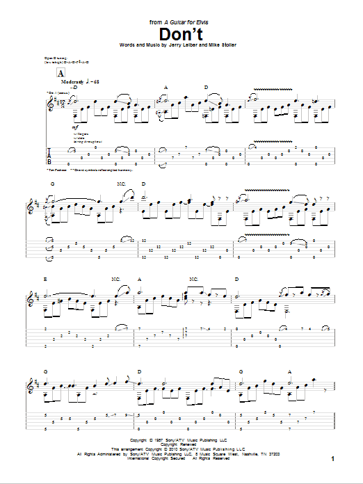 Tim Pacheco Don't Sheet Music Notes & Chords for Guitar Tab - Download or Print PDF