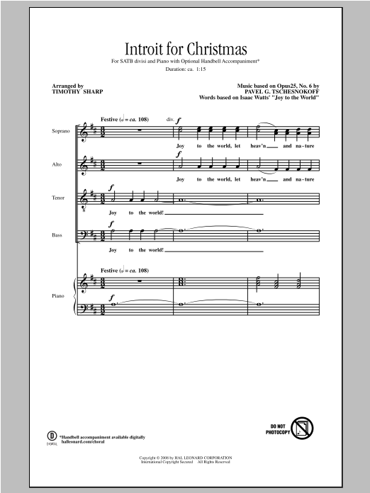 Tim Sharp Introit For Christmas Sheet Music Notes & Chords for SATB - Download or Print PDF