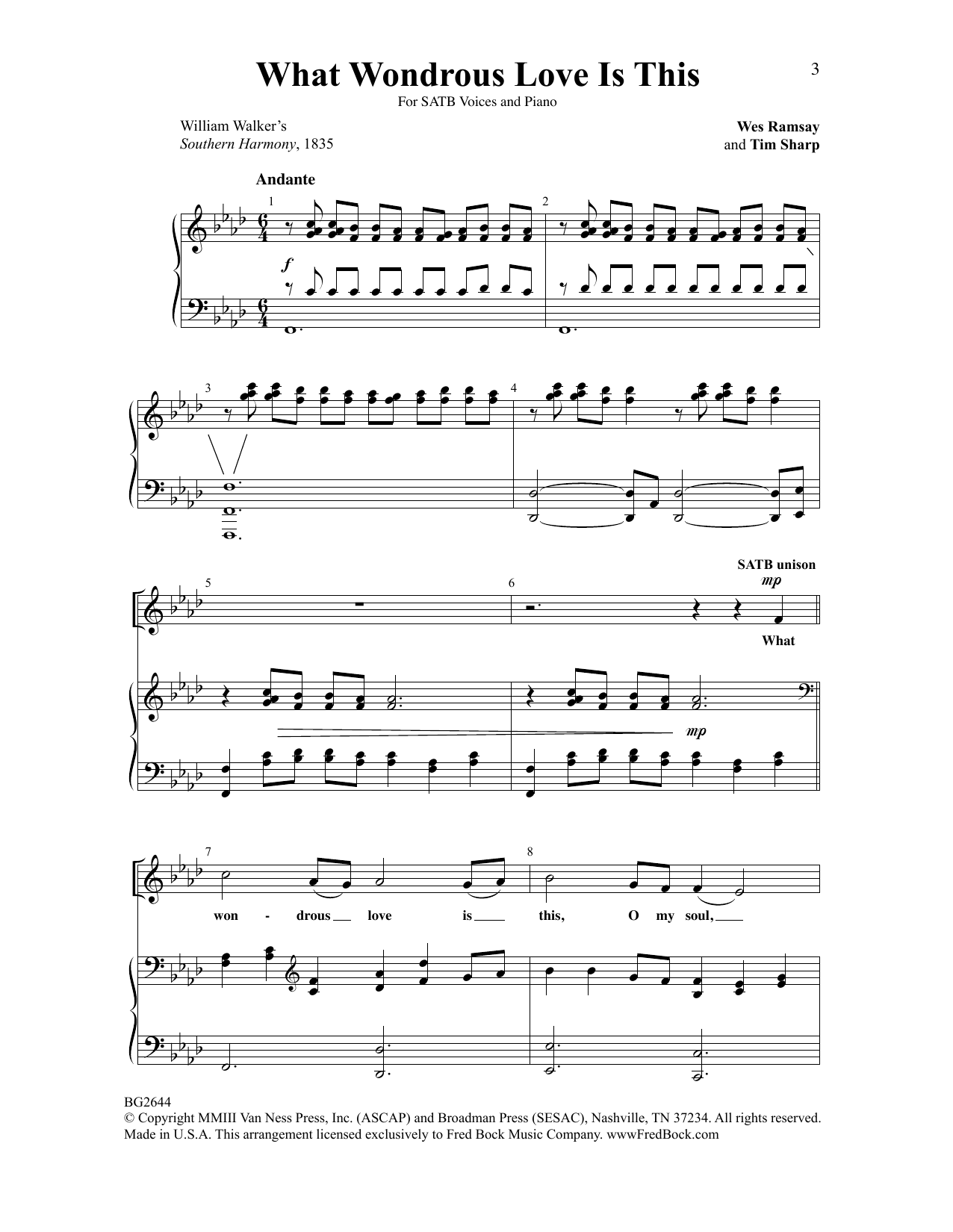 Tim Sharp What Wondrous Love Is This Sheet Music Notes & Chords for Choral - Download or Print PDF
