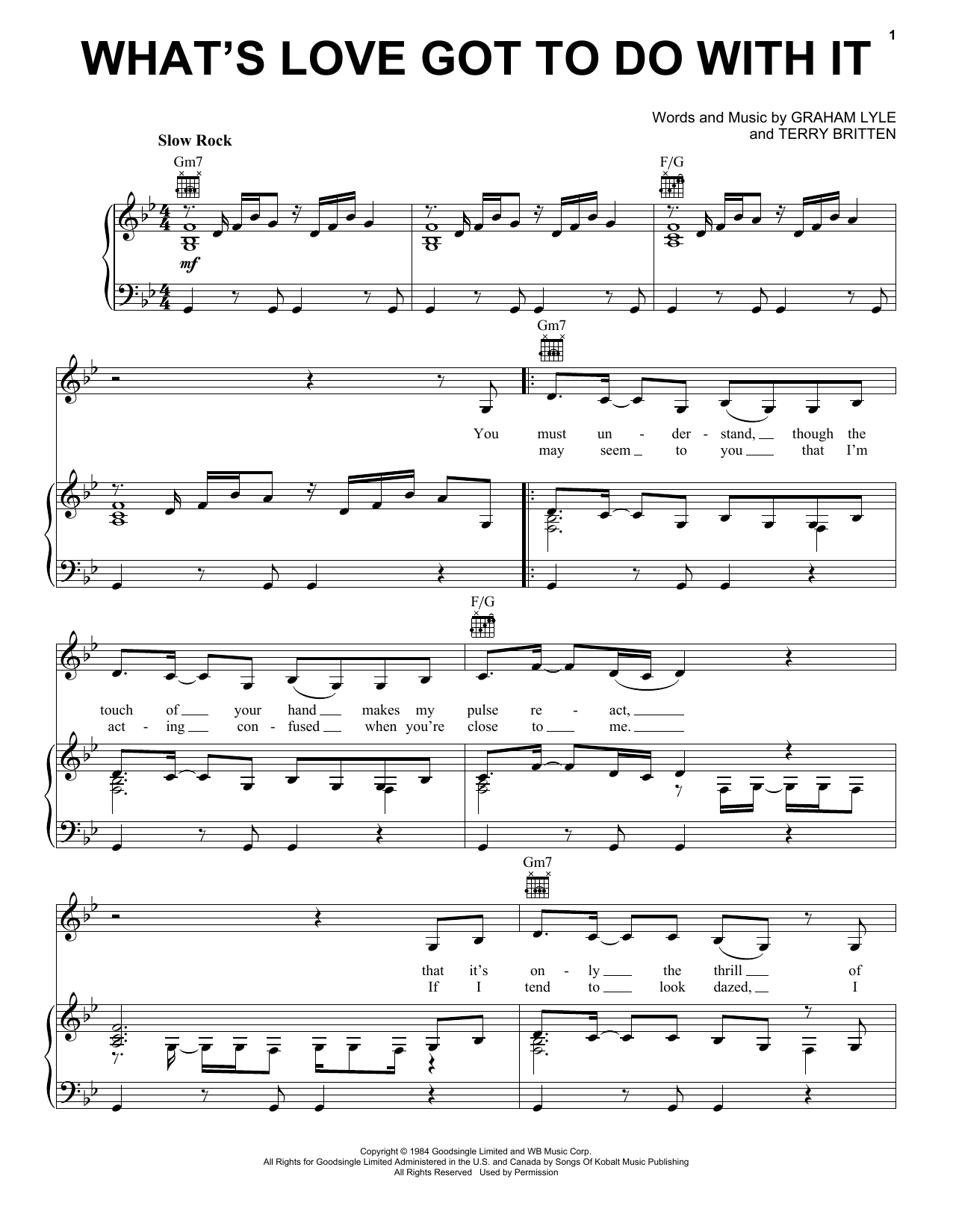 Tina Turner What's Love Got To Do With It Sheet Music Notes & Chords for Very Easy Piano - Download or Print PDF