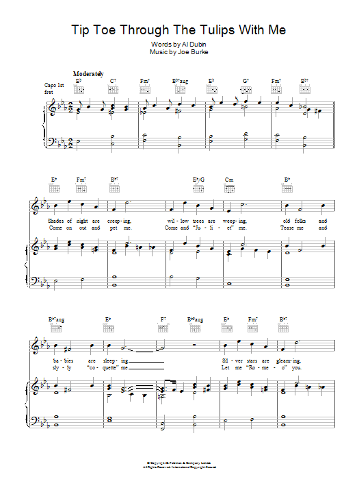 Tiny Tim Tip-Toe Thru' The Tulips With Me Sheet Music Notes & Chords for UKETAB - Download or Print PDF