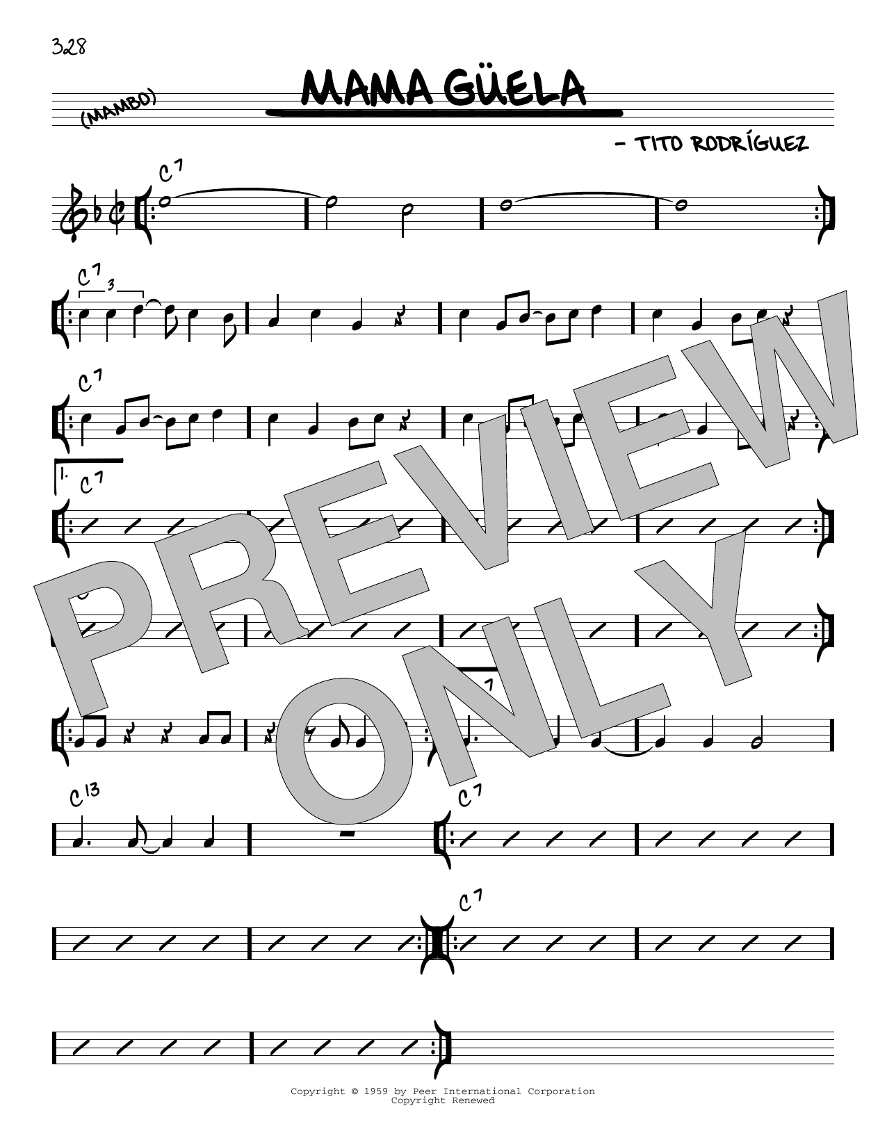Tito Rodriquez Mama Guela Sheet Music Notes & Chords for Real Book – Melody & Chords - Download or Print PDF