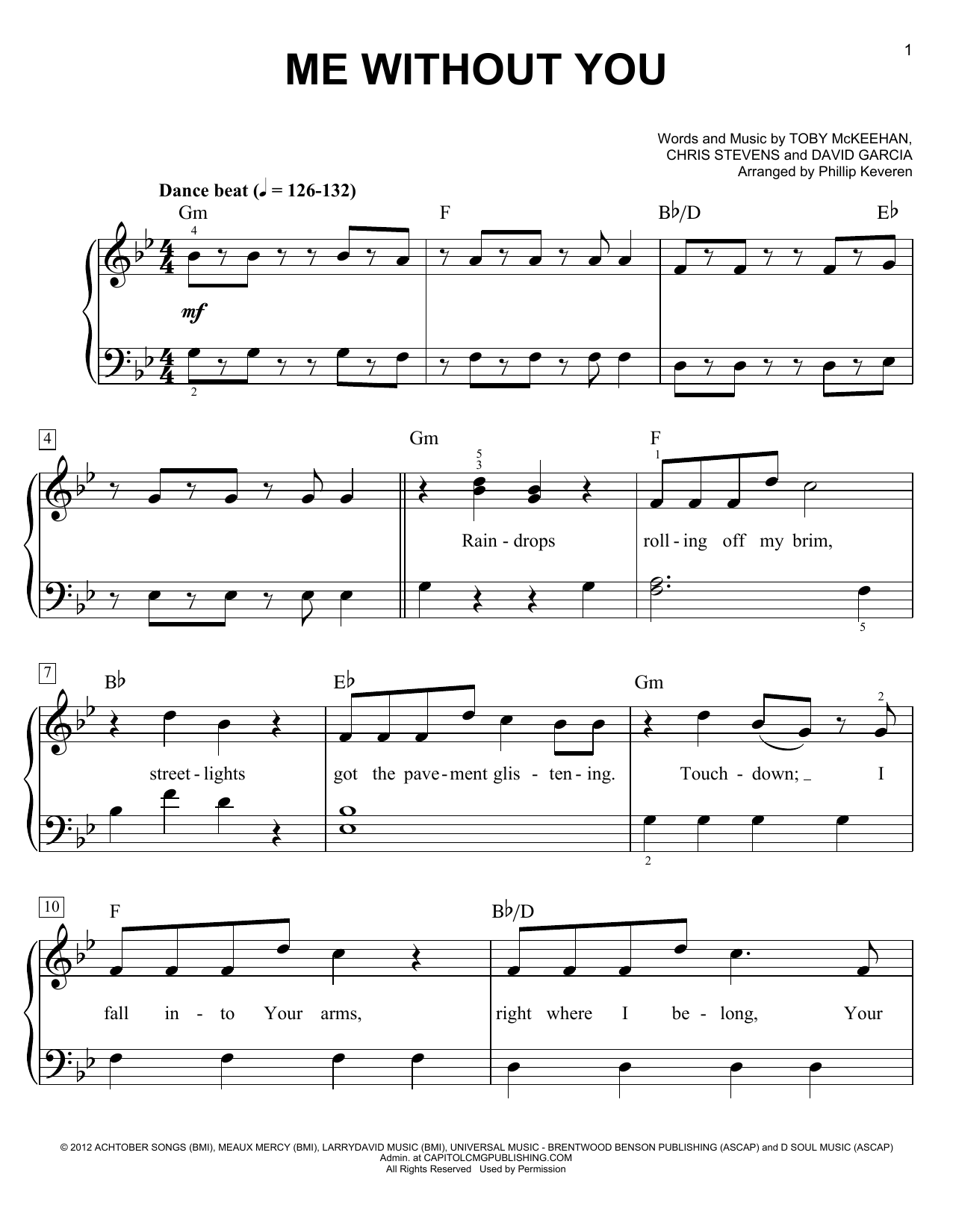 Phillip Keveren Me Without You Sheet Music Notes & Chords for Easy Piano - Download or Print PDF