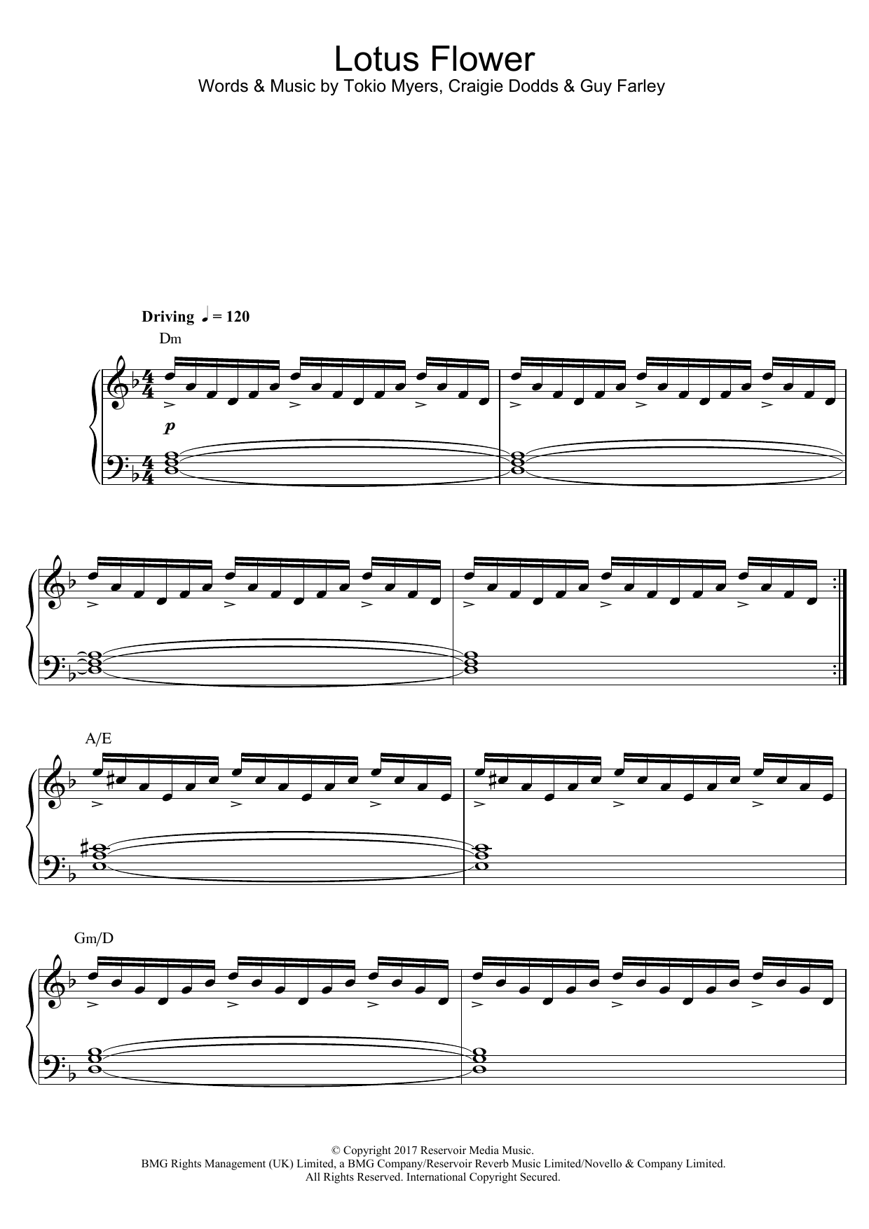 Tokio Myers Lotus Flower Sheet Music Notes & Chords for Piano - Download or Print PDF