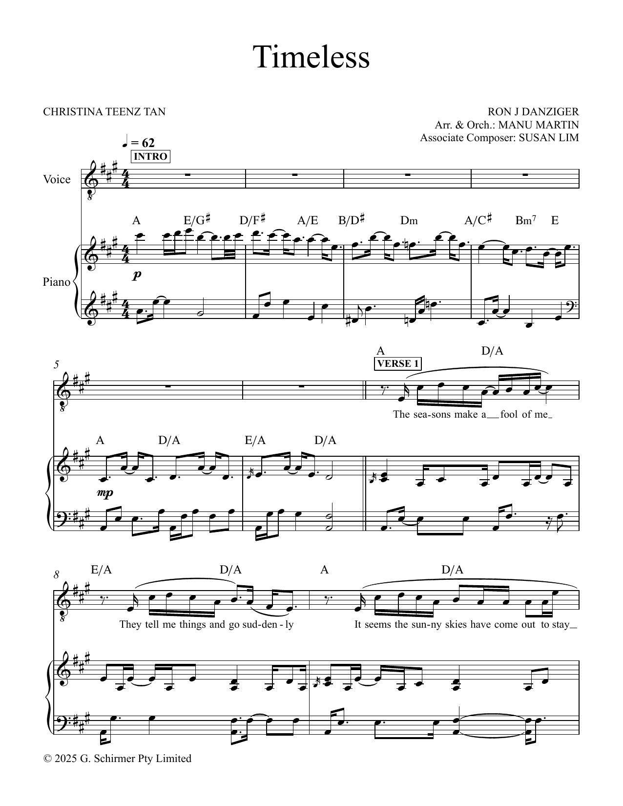 Tom Ball Timeless Sheet Music Notes & Chords for Piano & Vocal - Download or Print PDF