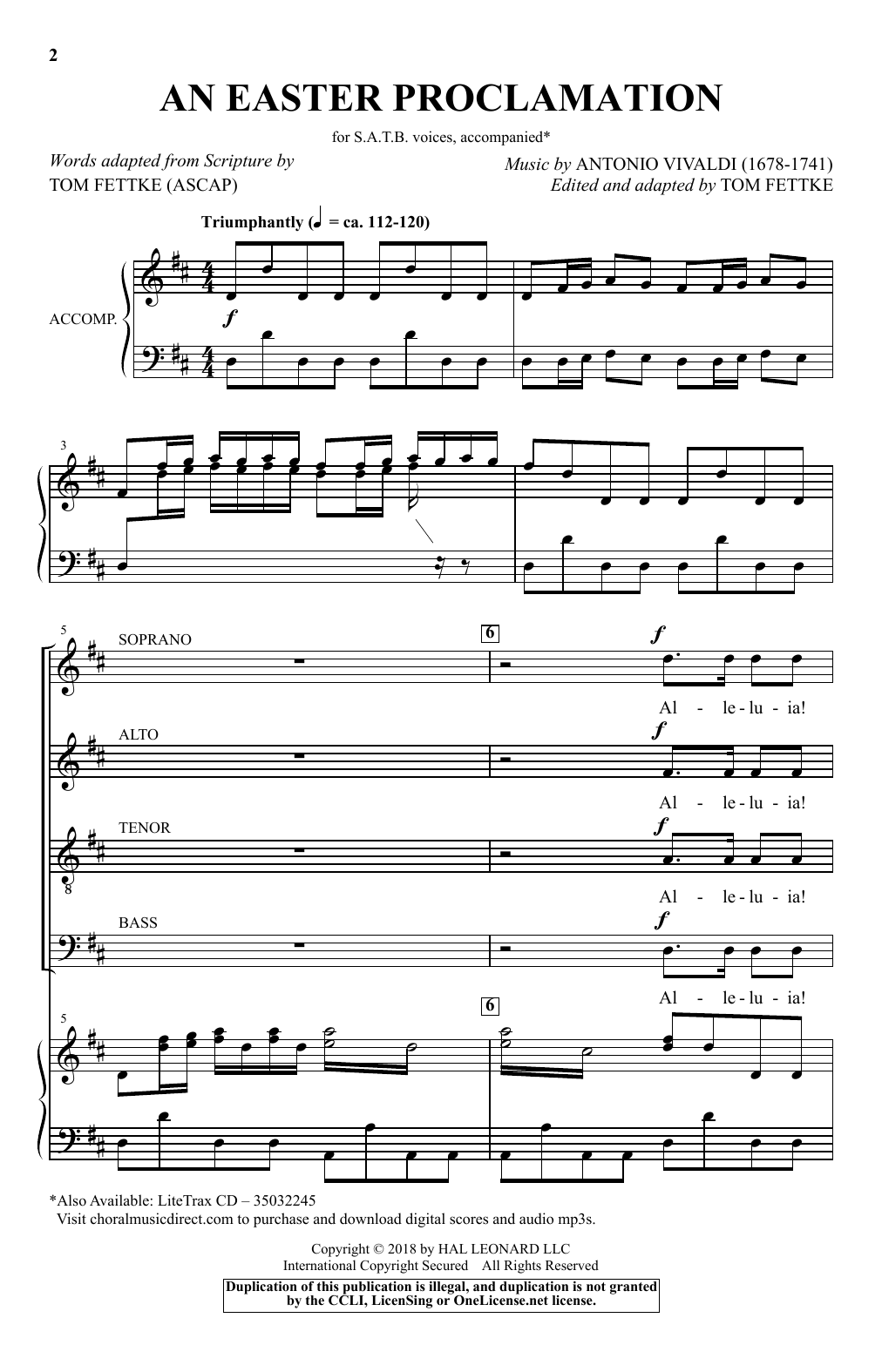 Tom Fettke An Easter Proclamation Sheet Music Notes & Chords for SATB Choir - Download or Print PDF