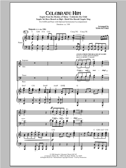 Tom Fettke Celebrate Him (Medley) Sheet Music Notes & Chords for SATB - Download or Print PDF