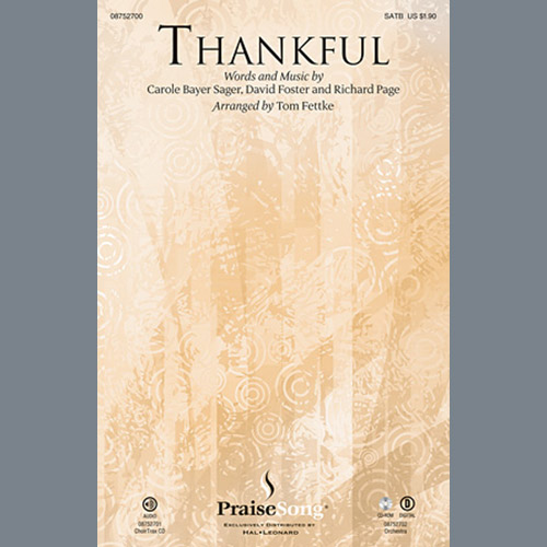 Tom Fettke, Thankful, SATB