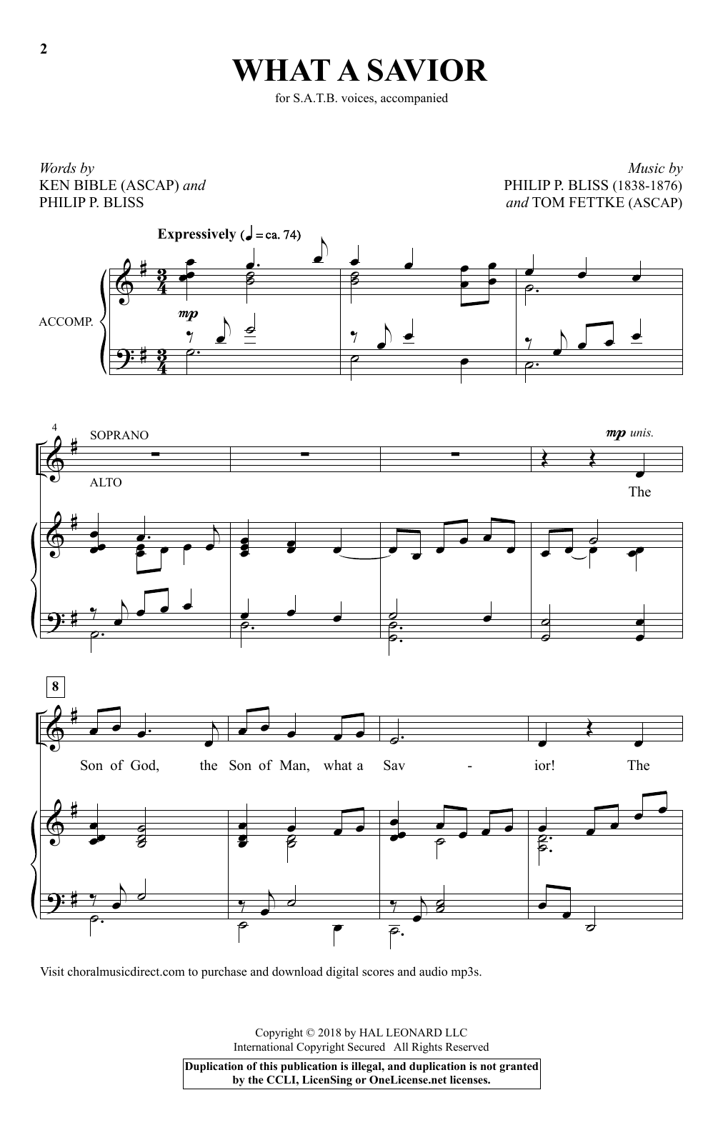 Tom Fettke What A Savior Sheet Music Notes & Chords for SATB Choir - Download or Print PDF