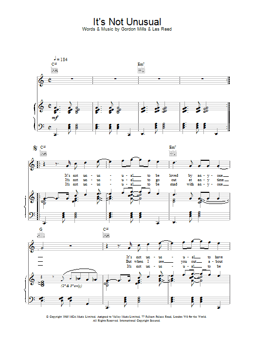 Tom Jones It's Not Unusual Sheet Music Notes & Chords for Ukulele - Download or Print PDF