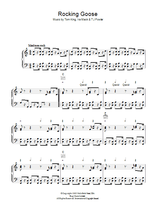 Tom King Rocking Goose Sheet Music Notes & Chords for Piano - Download or Print PDF