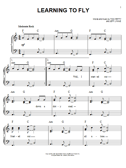 Tom Petty Learning To Fly Sheet Music Notes & Chords for Ukulele - Download or Print PDF