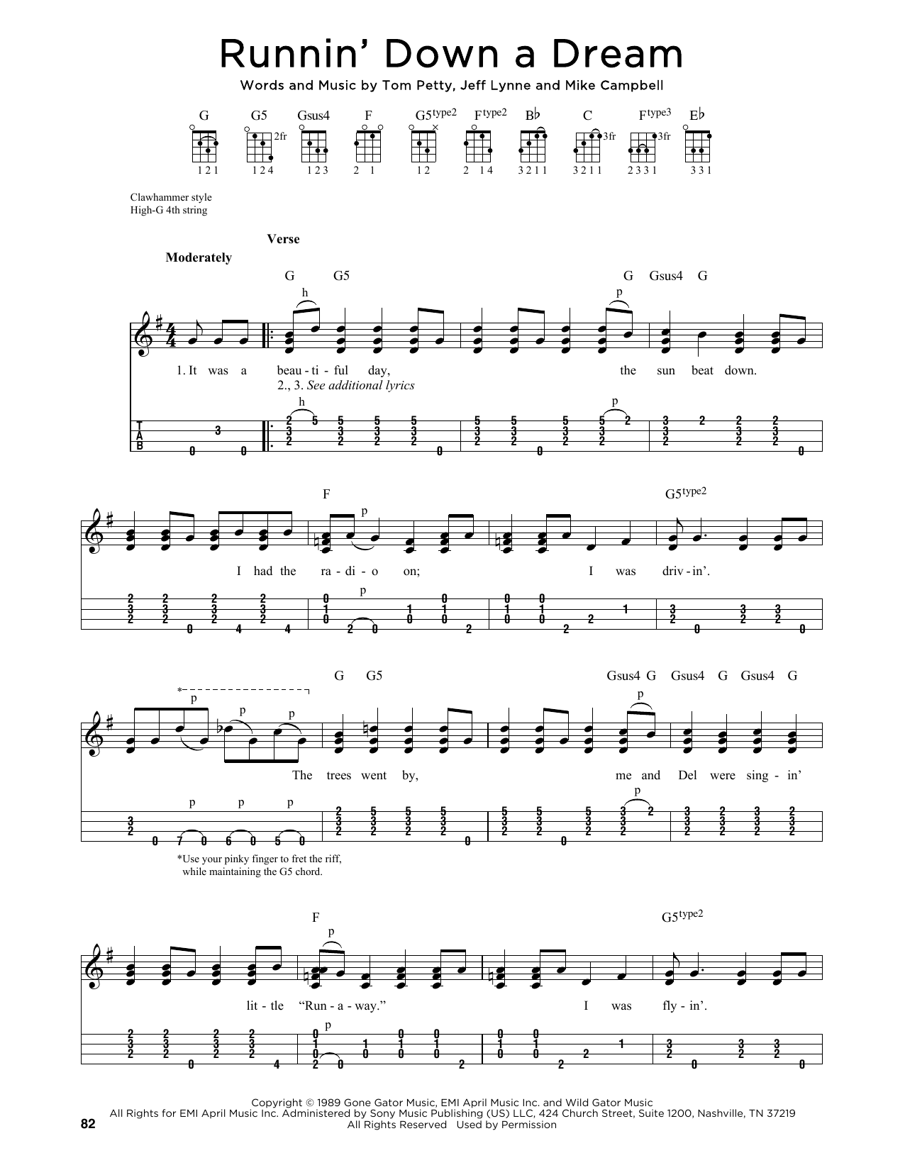 Tom Petty Runnin' Down A Dream (arr. Jim Schustedt) Sheet Music Notes & Chords for Ukulele - Download or Print PDF Tom Petty Runnin' Down A Dream (arr. Jim Schustedt) Sheet Music Notes & Chords for Ukulele - Download or Print PDF