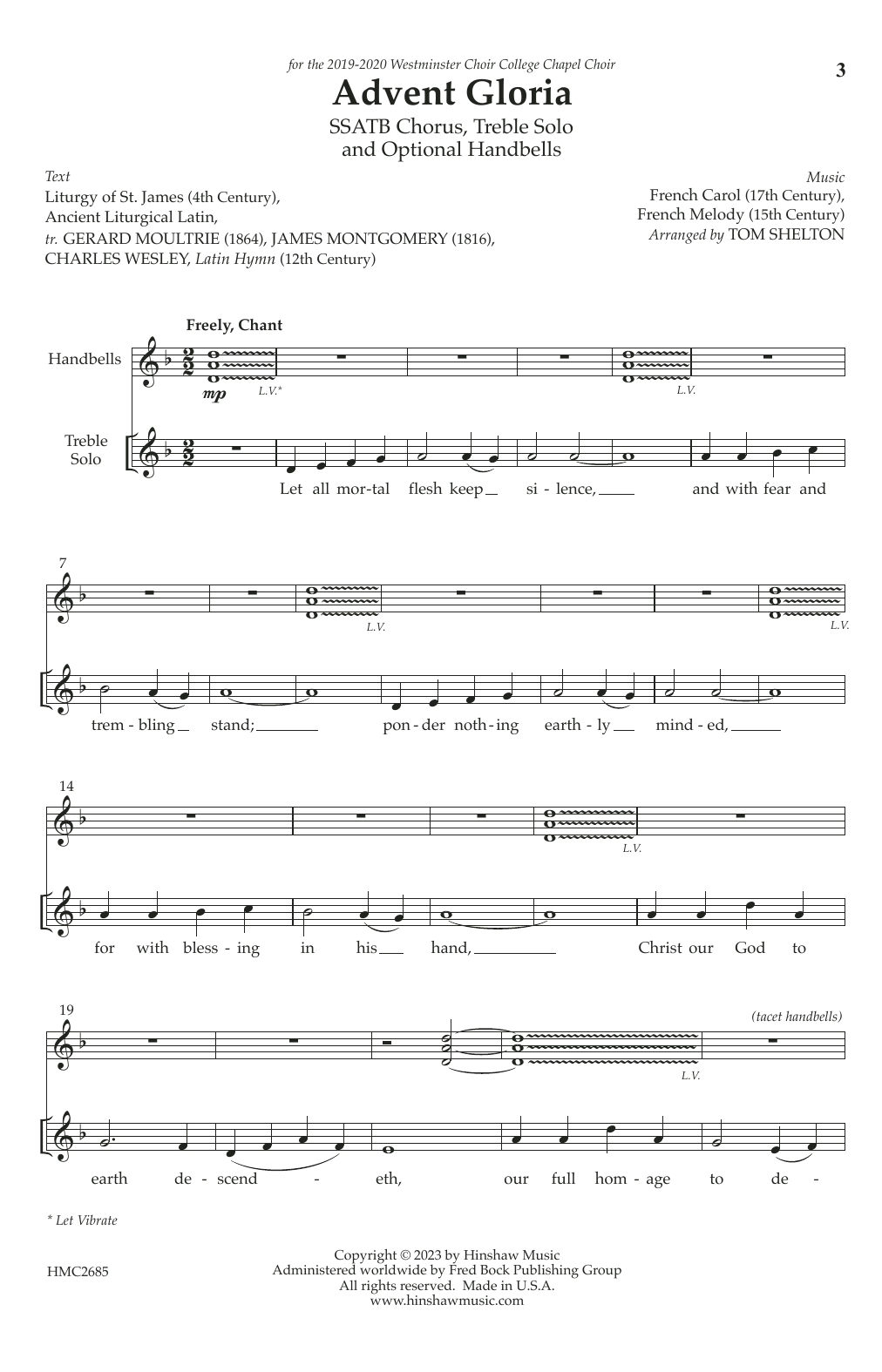 Tom Shelton Advent Gloria Sheet Music Notes & Chords for SATB Choir - Download or Print PDF