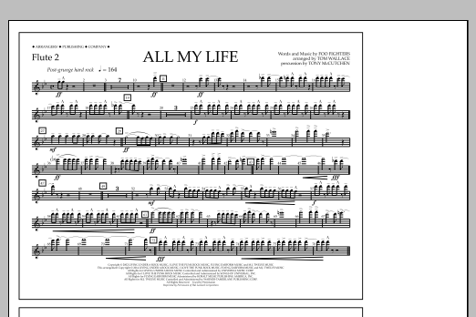 Tom Wallace All My Life - Flute 2 Sheet Music Notes & Chords for Marching Band - Download or Print PDF