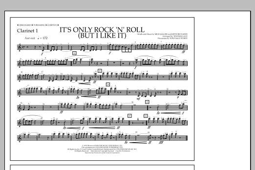 Tom Wallace It's Only Rock 'n' Roll (But I Like It) - Clarinet 1 Sheet Music Notes & Chords for Marching Band - Download or Print PDF