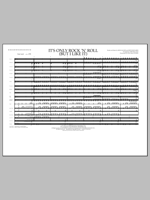 Tom Wallace It's Only Rock 'n' Roll (But I Like It) - Full Score Sheet Music Notes & Chords for Marching Band - Download or Print PDF