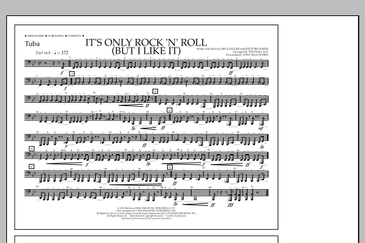 Tom Wallace It's Only Rock 'n' Roll (But I Like It) - Tuba Sheet Music Notes & Chords for Marching Band - Download or Print PDF
