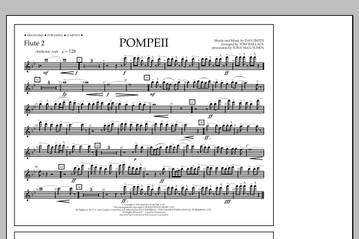 Tom Wallace Pompeii - Flute 2 Sheet Music Notes & Chords for Marching Band - Download or Print PDF