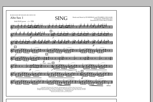 Tom Wallace Sing - Alto Sax 1 Sheet Music Notes & Chords for Marching Band - Download or Print PDF