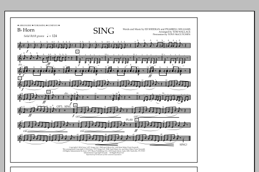 Tom Wallace Sing - Bb Horn Sheet Music Notes & Chords for Marching Band - Download or Print PDF
