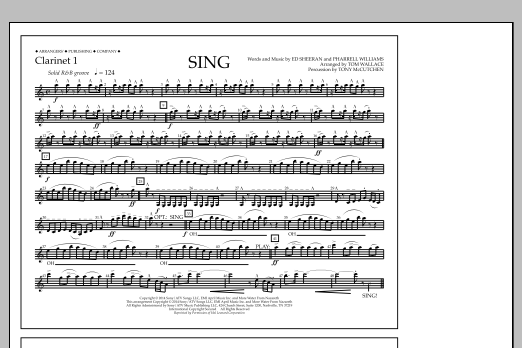 Tom Wallace Sing - Clarinet 1 Sheet Music Notes & Chords for Marching Band - Download or Print PDF