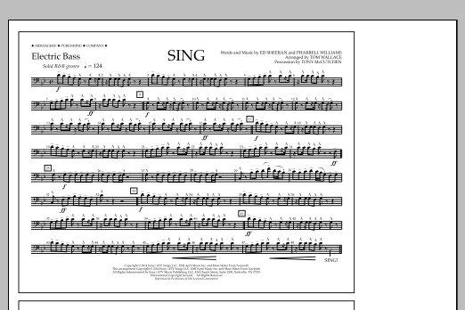 Tom Wallace Sing - Electric Bass Sheet Music Notes & Chords for Marching Band - Download or Print PDF