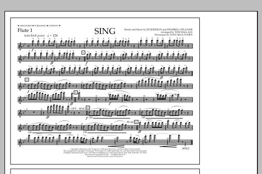 Tom Wallace Sing - Flute 1 Sheet Music Notes & Chords for Marching Band - Download or Print PDF