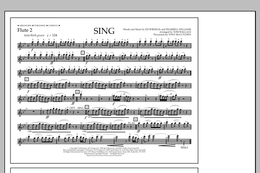 Tom Wallace Sing - Flute 2 Sheet Music Notes & Chords for Marching Band - Download or Print PDF