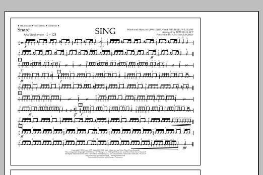 Tom Wallace Sing - Snare Sheet Music Notes & Chords for Marching Band - Download or Print PDF
