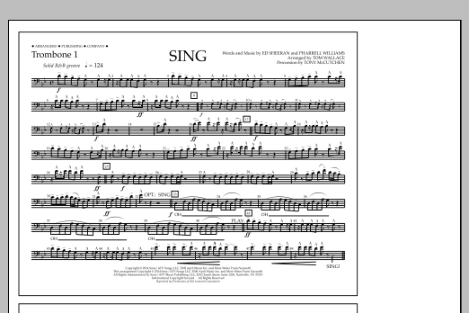 Tom Wallace Sing - Trombone 1 Sheet Music Notes & Chords for Marching Band - Download or Print PDF