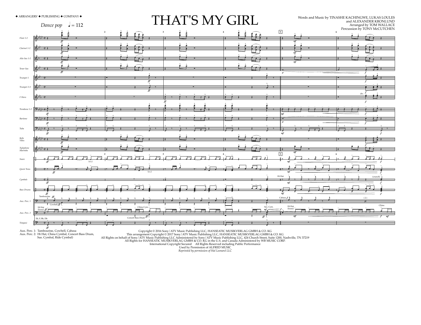 Tom Wallace That's My Girl - Full Score Sheet Music Notes & Chords for Marching Band - Download or Print PDF