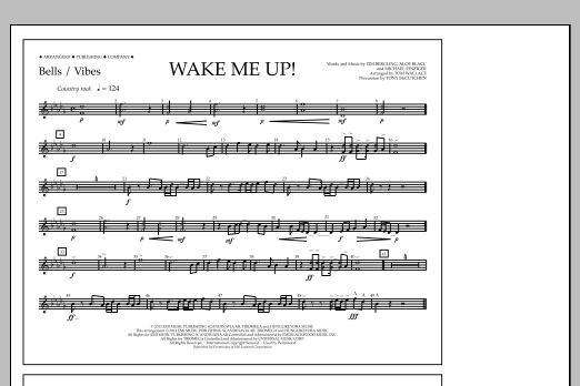Tom Wallace Wake Me Up! - Bells/Vibes Sheet Music Notes & Chords for Marching Band - Download or Print PDF
