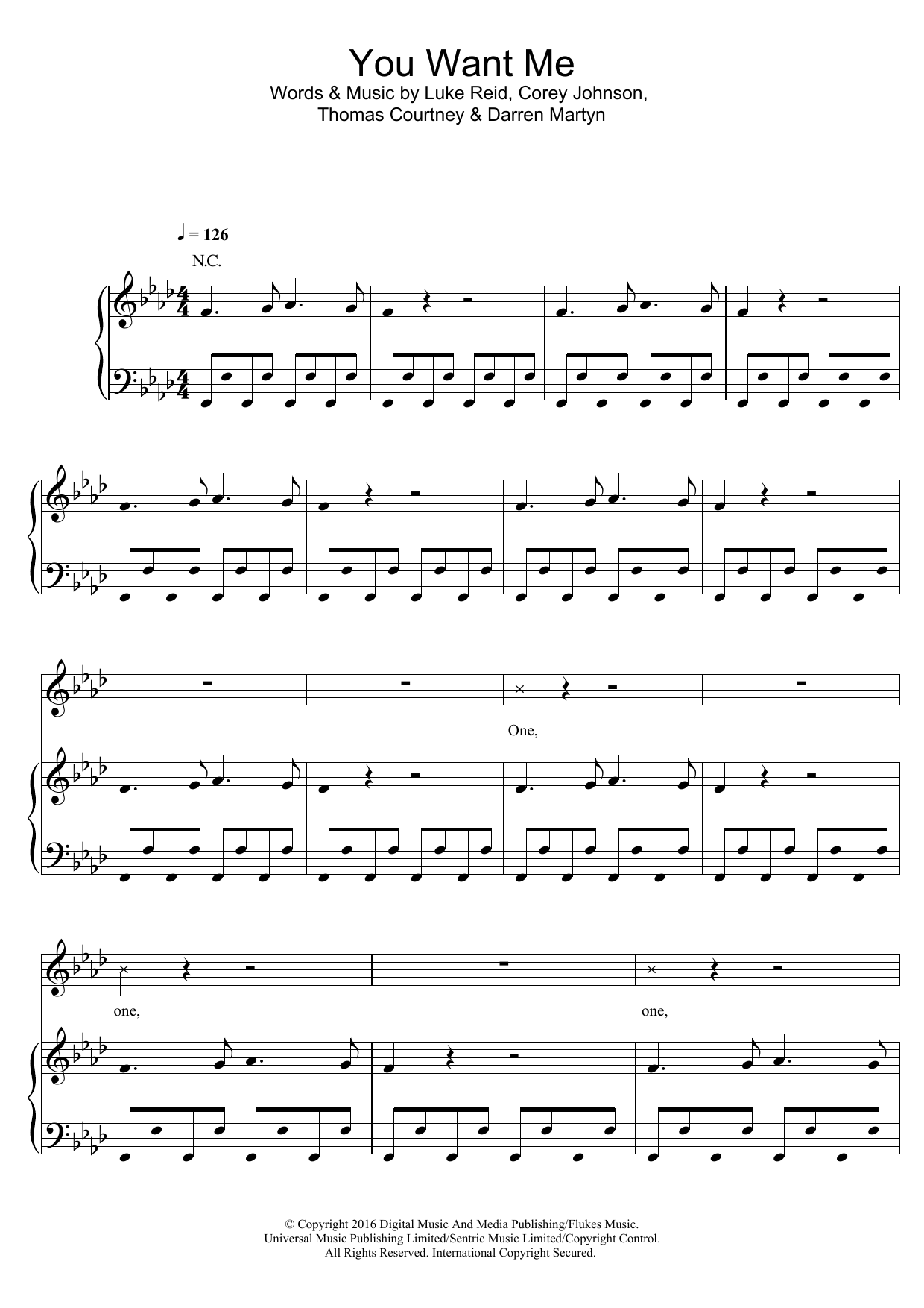 Tom Zanetti You Want Me (featuring Sadie Ama) Sheet Music Notes & Chords for Piano, Vocal & Guitar (Right-Hand Melody) - Download or Print PDF
