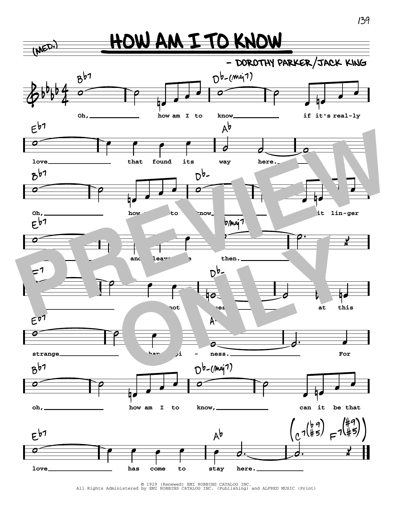 Tommy Dorsey & His Orchestra How Am I To Know (High Voice) Sheet Music Notes & Chords for Real Book – Melody, Lyrics & Chords - Download or Print PDF